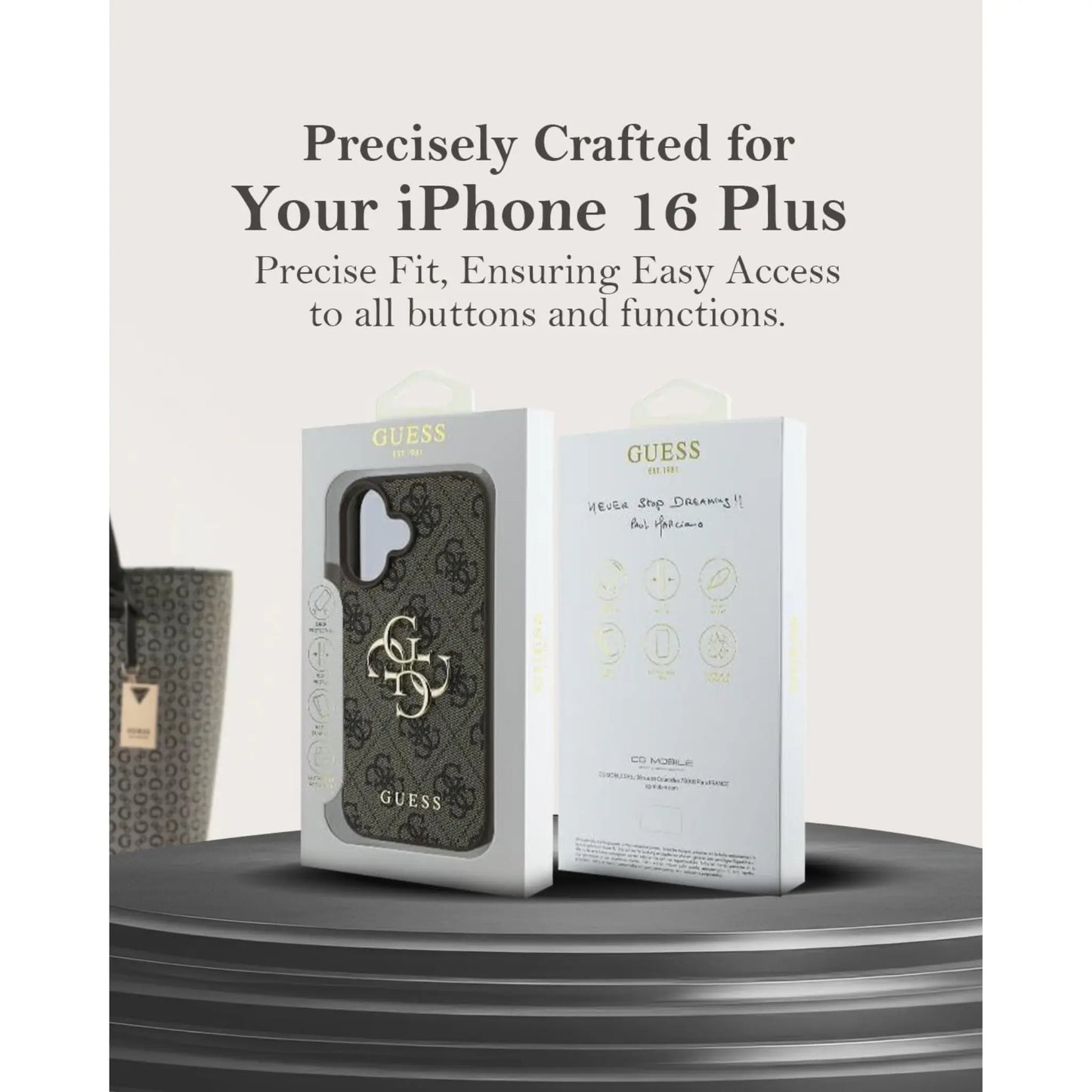 Guess 4G Metal Logo Hülle – iPhone 16 Plus