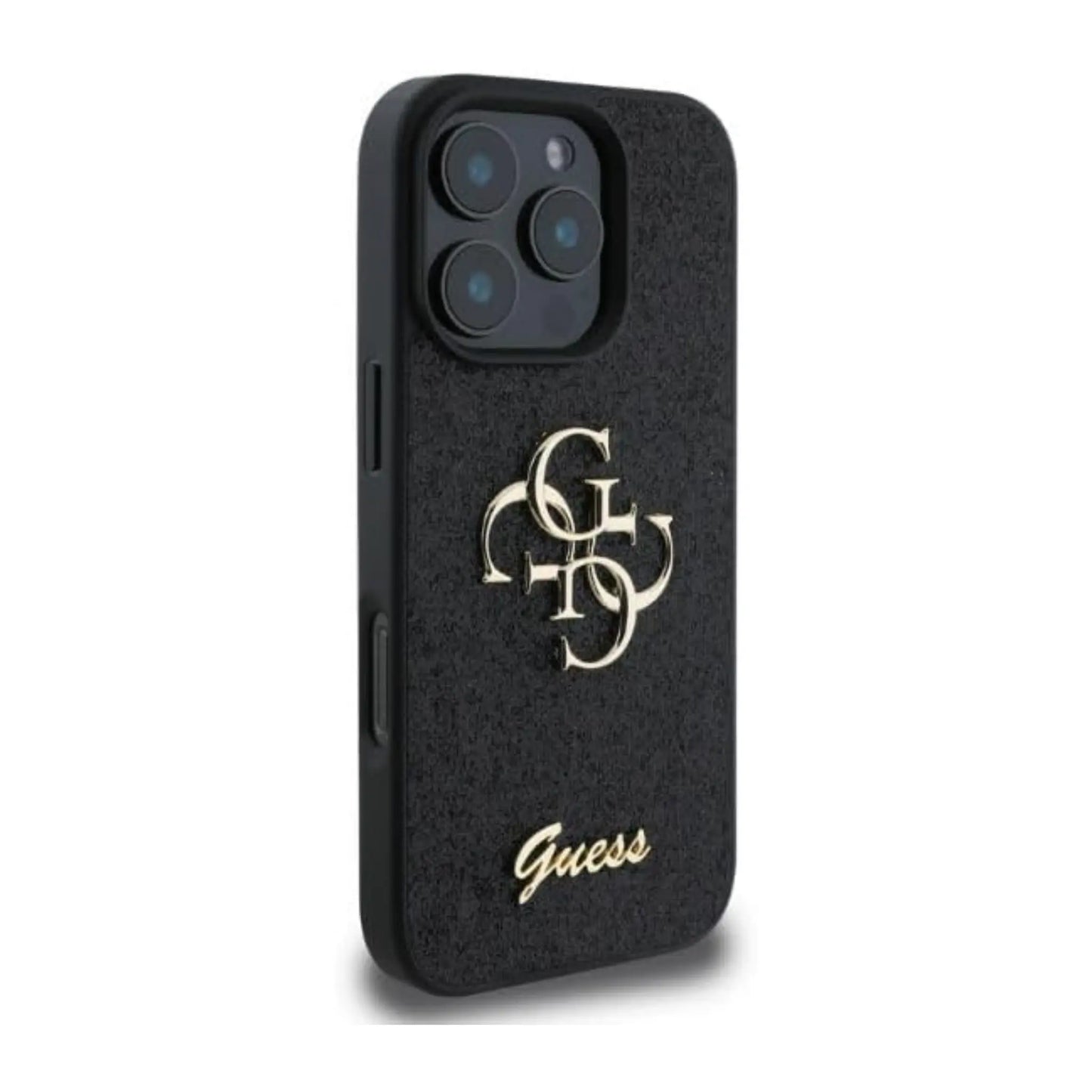 Guess Hülle GUHCP16LHG4SGK Fixed Glitter Big 4G Schwarz – iPhone 16 Pro Max