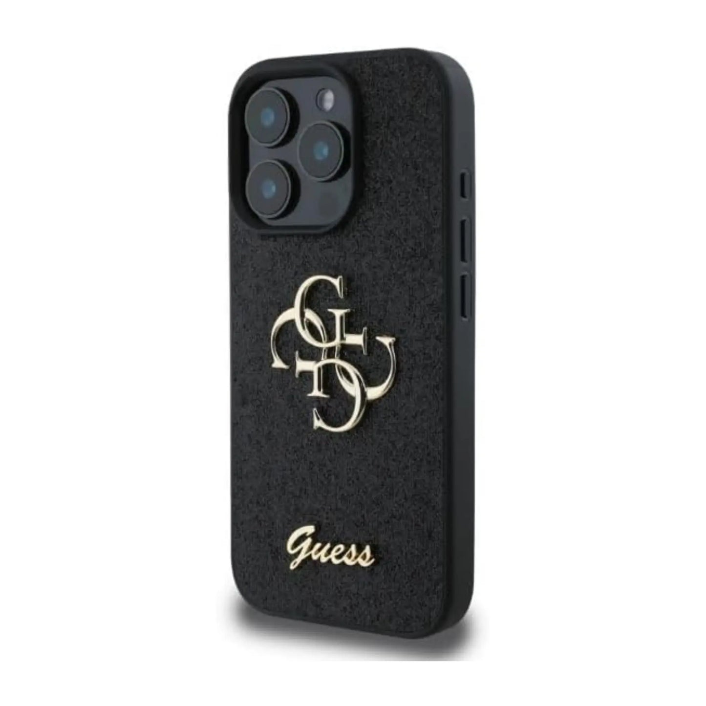 Guess Hülle GUHCP16LHG4SGK Fixed Glitter Big 4G Schwarz – iPhone 16 Pro Max