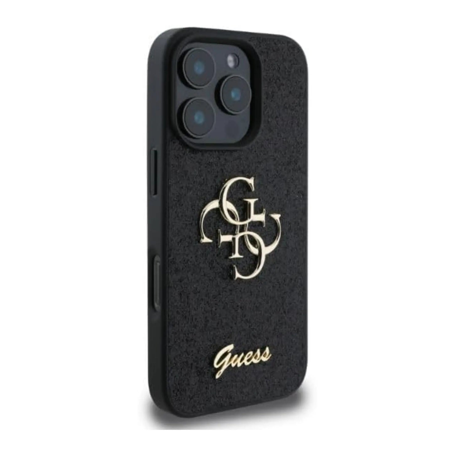 Guess Hülle GUHCP16XHG4SGK Fixed Glitter Big 4G Schwarz – iPhone 16 Pro Max