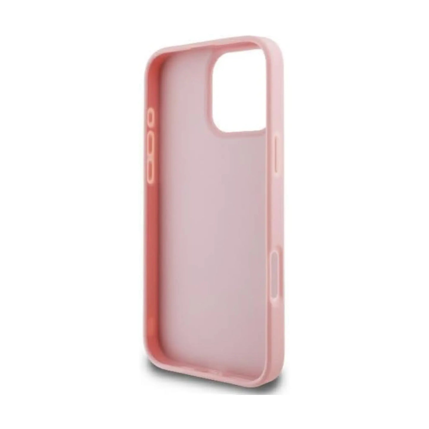 Guess Glitzer Metall Logo Hülle iPhone 16 Pro - Rosa