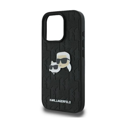 Karl Lagerfeld Hülle KLHCP16LPGKLKCPK Monogramm Karl & Choupette Schwarz – iPhone 16 Pro