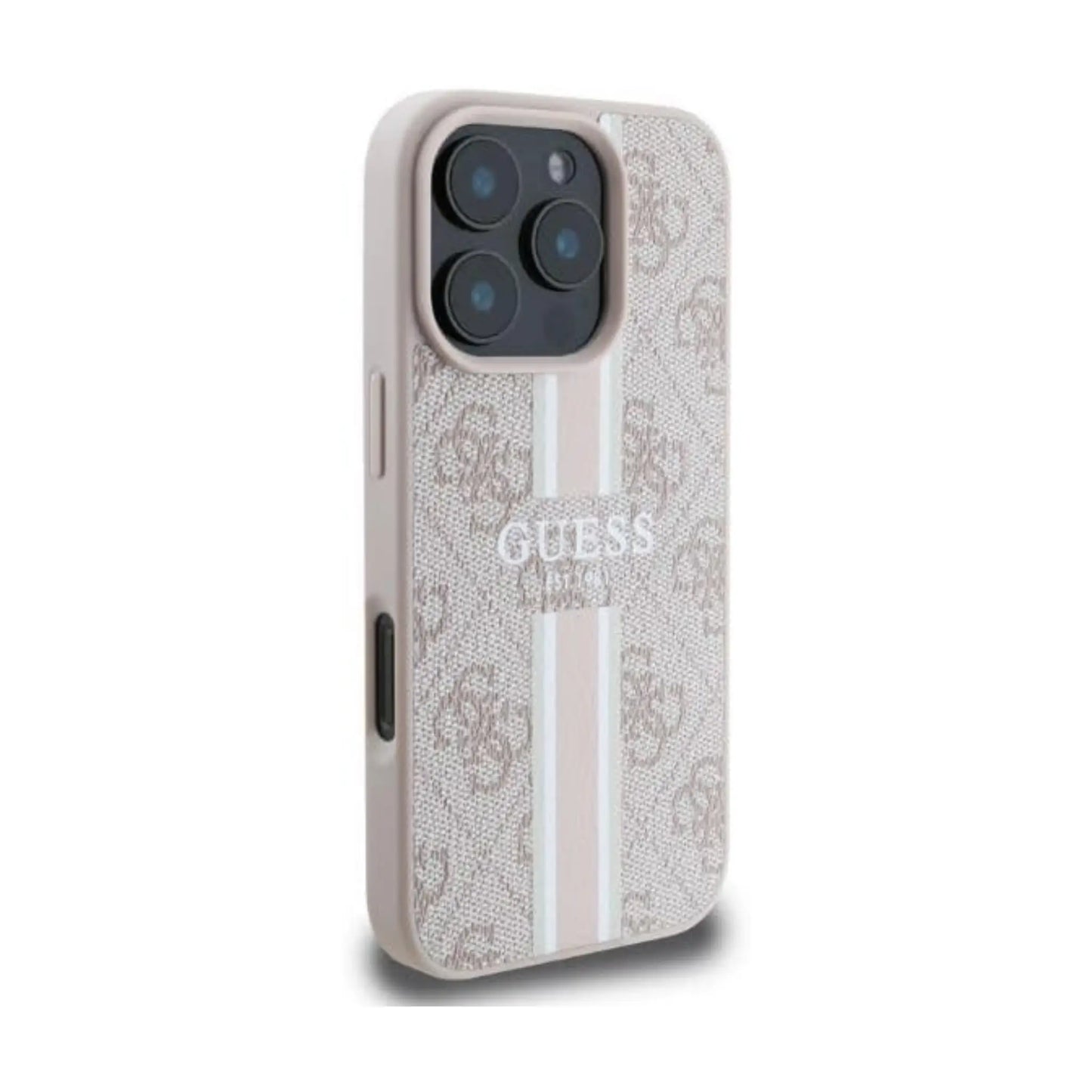 Guess Handyhülle GUHMP16LP4RPSP 4G Stripes Rosa für Magsafe – iPhone 16 Pro