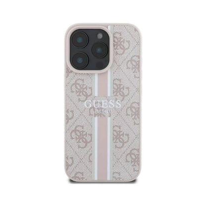 Guess Handyhülle GUHMP16LP4RPSP 4G Stripes Rosa für Magsafe – iPhone 16 Pro