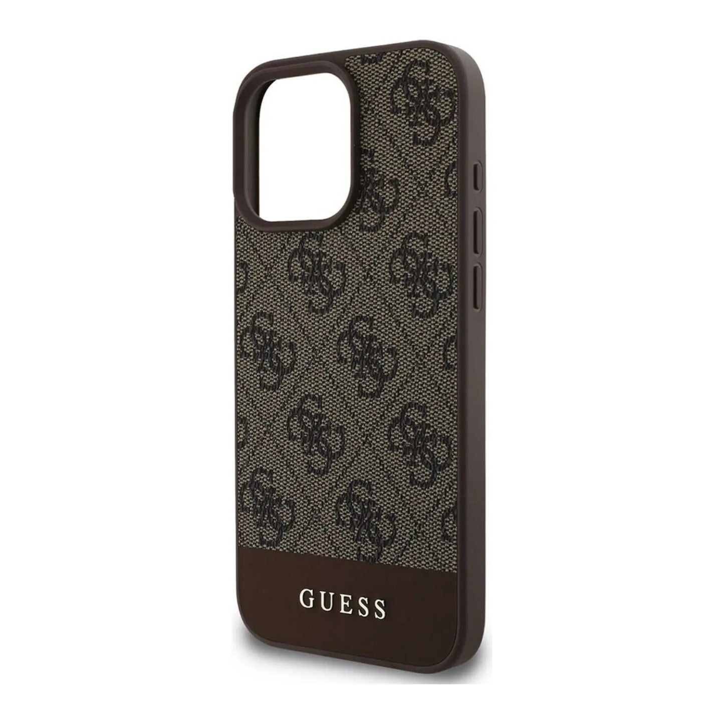 Guess Hülle Hardcase 4G Bottom Stripe Braun – iPhone 16 Pro