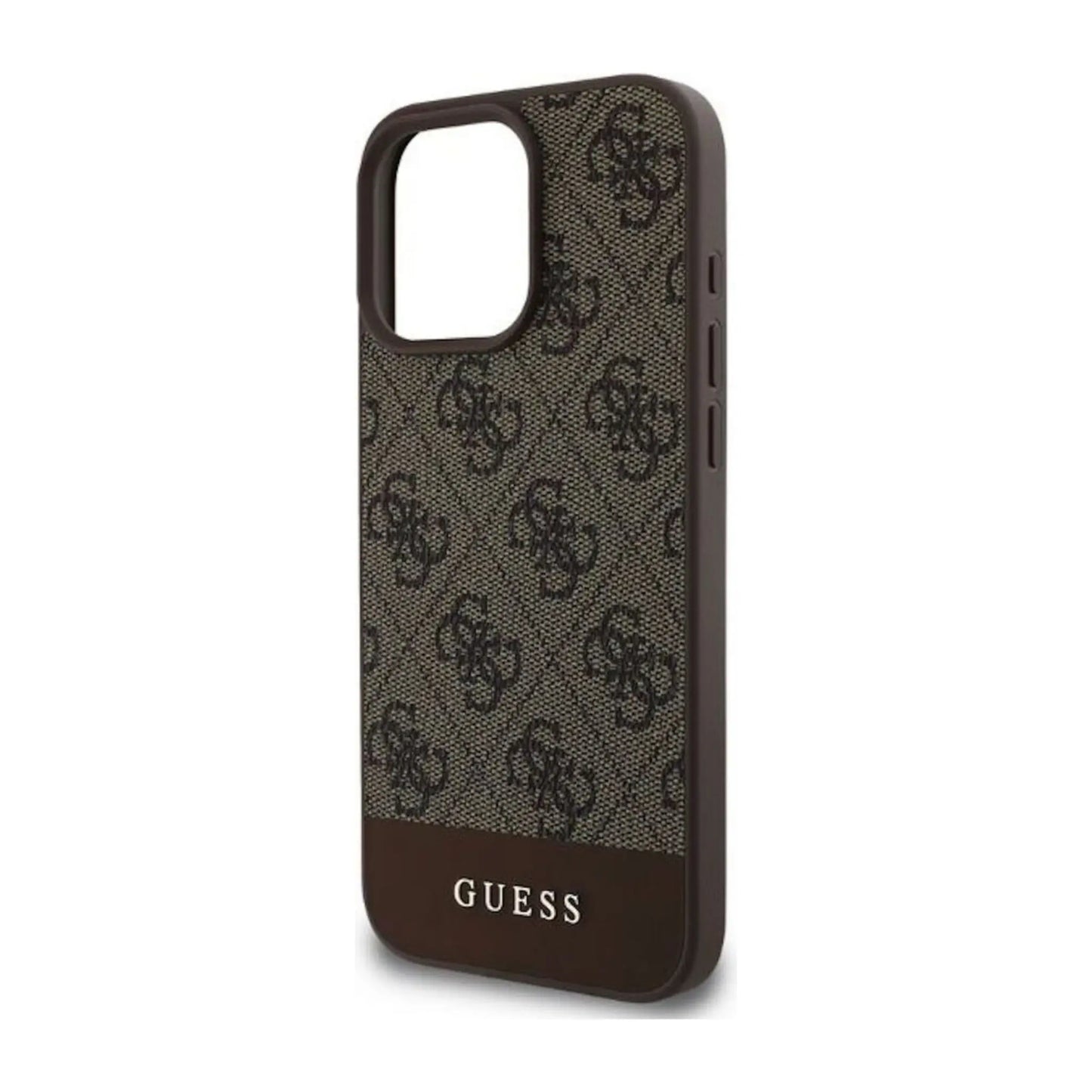 Guess Hülle Hardcase 4G Bottom Stripe Braun – iPhone 16 Pro Max