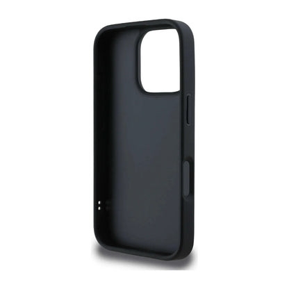 Guess Gestepptes Kunstleder Case – iPhone 16 Pro Max, Schwarz