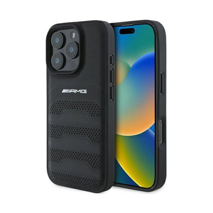 Mercedes-AMG AMHCP16LGSEBK Handyhülle – iPhone 16 Pro, Schwarz