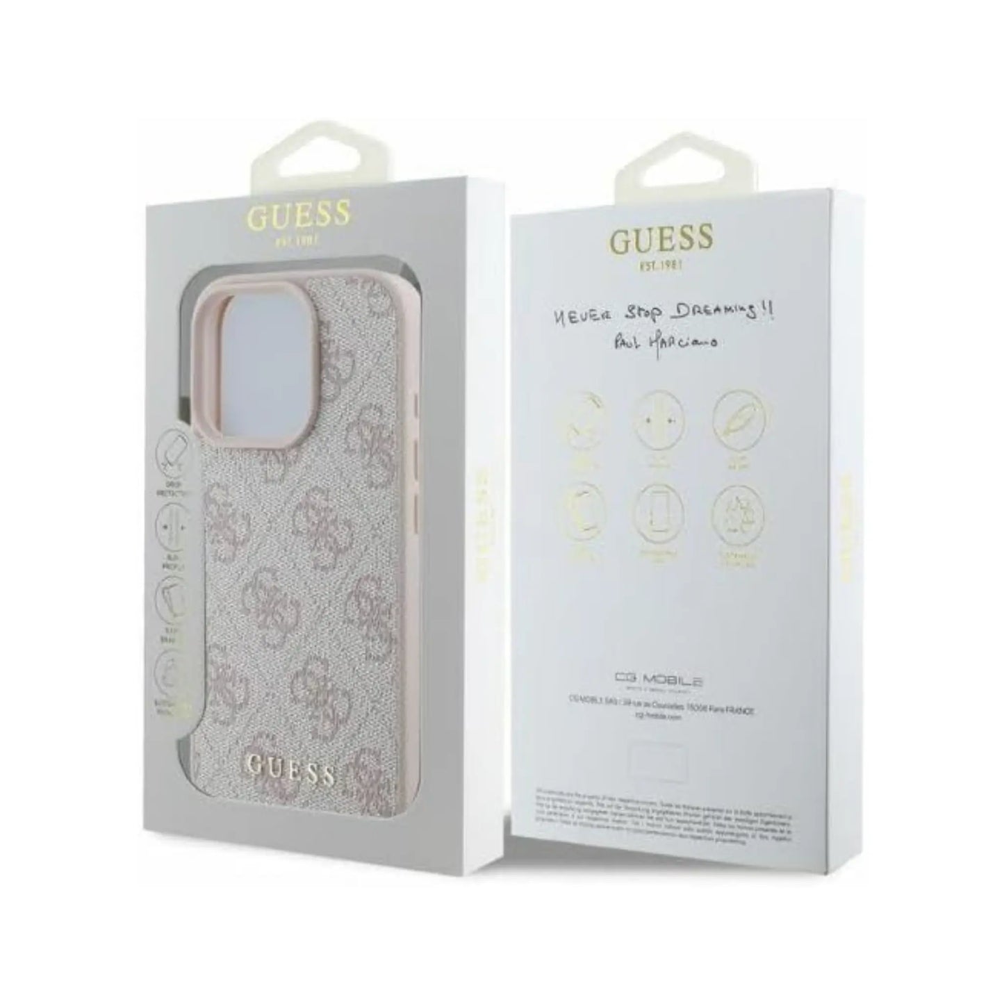 Guess Hülle 4G Classic Rosa – iPhone 16 Pro Max