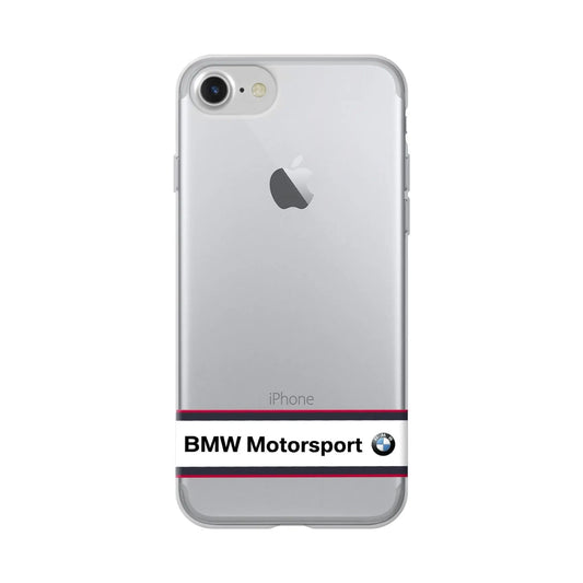 BMW Hülle BMHCP7TRHWH Transparent Horizontal Weiß/Blau – iPhone 7/8