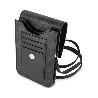 Guess 4G Uptown Wallet Phone Bag Crossbody Tasche – Schwarz