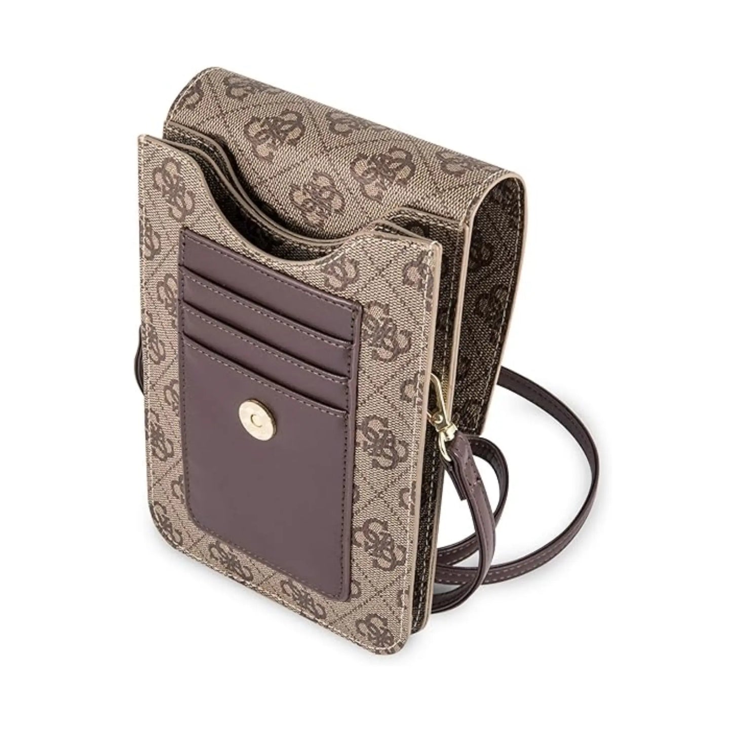 Guess 4G Uptown Wallet Bag, Braun - Phone Compartment
