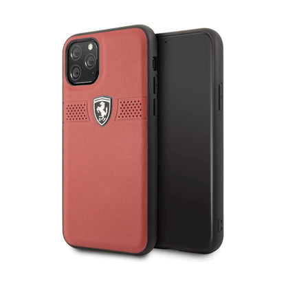 Ferrari FEOBAHCN58RE Off Track Leather Case, Rot – iPhone 11 Pro