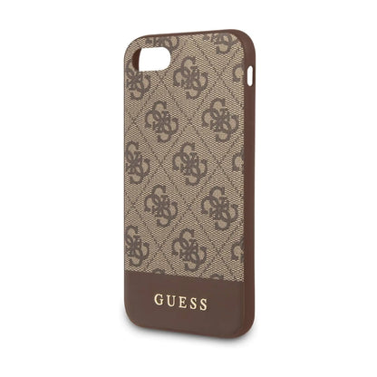 Guess Hülle 4G Bottom Stripe Collection Braun - iPhone SE 2020 / 8 / 7