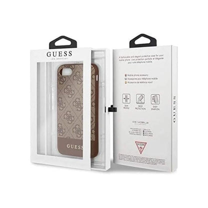Guess Hülle 4G Bottom Stripe Collection Braun - iPhone SE 2020 / 8 / 7