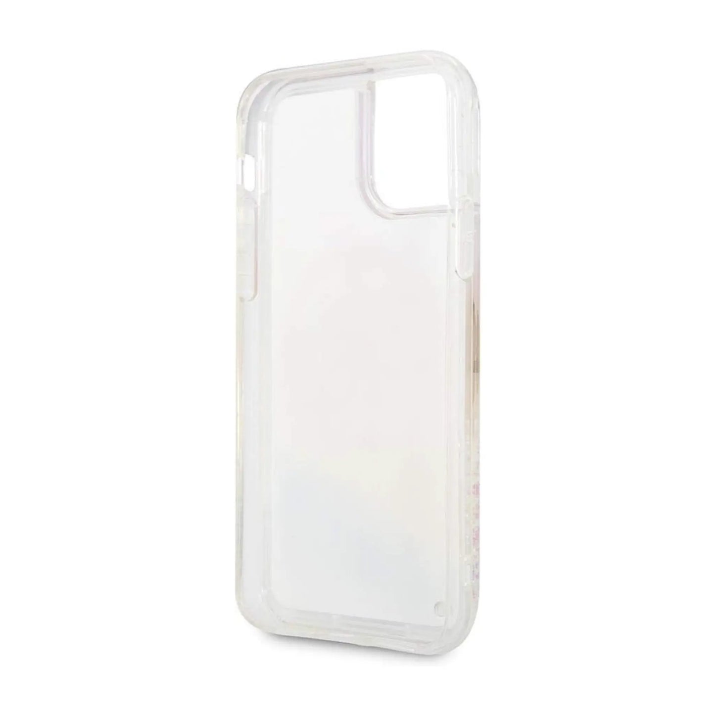 Guess GUHCN58LGIRGP Hülle Liquid Glitter Farbverlauf Rundlogo - iPhone 11 Pro