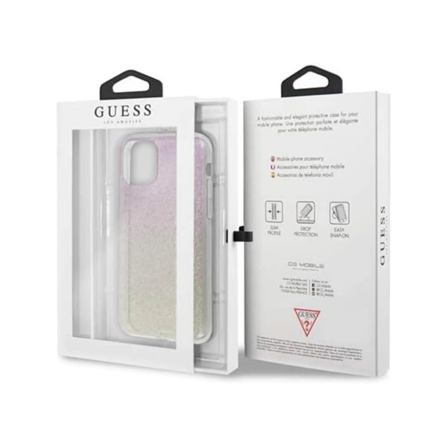 Guess Hülle Glitter Gradient Gold/Pink - iPhone 11 Pro