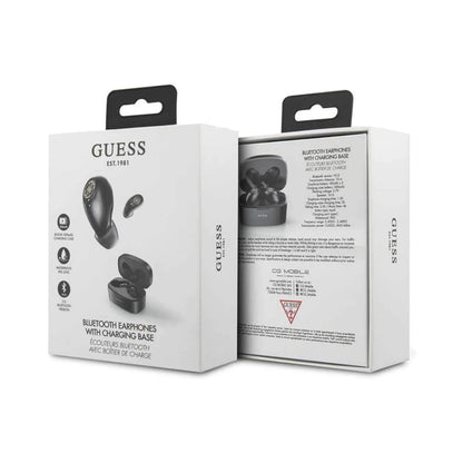 Guess Bluetooth Earphones mit Ladestation - Schwarz