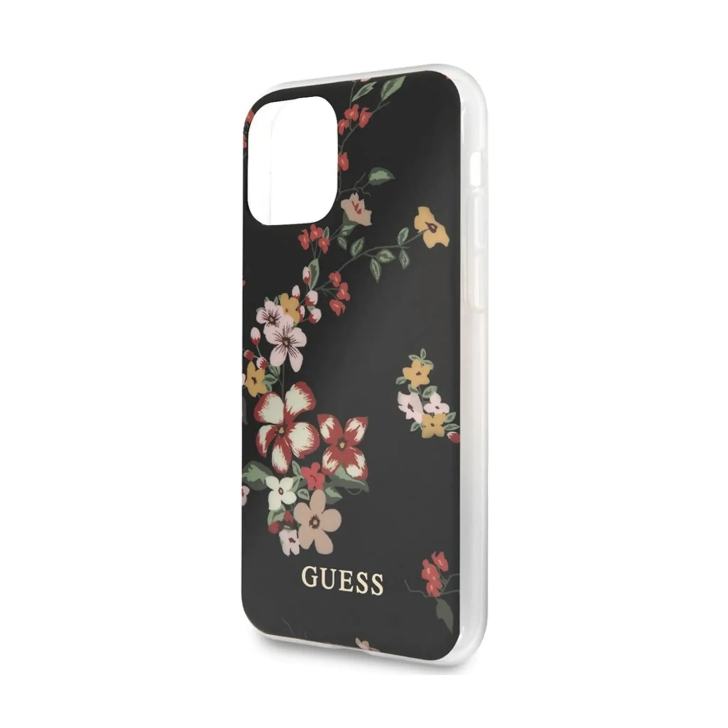 Guess Hülle Flower Shiny Collection N4 Schwarz - iPhone 11 Pro Max