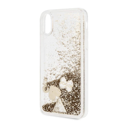 Guess Hülle Liquid Glitter Charms Gold - iPhone X / XS