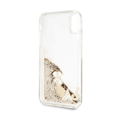 Guess Hülle Liquid Glitter Charms Gold - iPhone X / XS