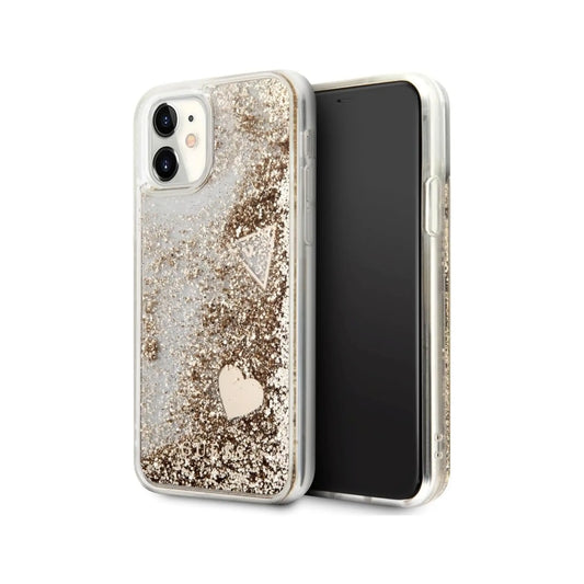 Guess GUOHCN61GLHFLGO Hülle Glitzer Charms Gold - iPhone 11 / XR