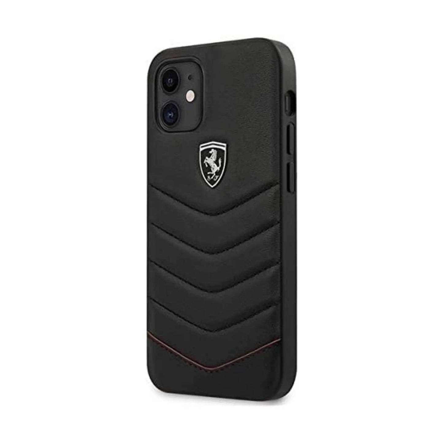 Ferrari Off Track Quilted Leather Case, Schwarz – iPhone 12 mini