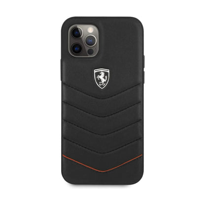 Ferrari FEHQUHCP12LBK Case, Schwarz – iPhone 12 Pro Max