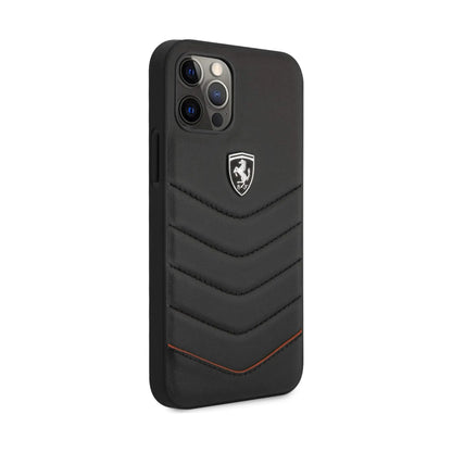 Ferrari FEHQUHCP12LBK Case, Schwarz – iPhone 12 Pro Max