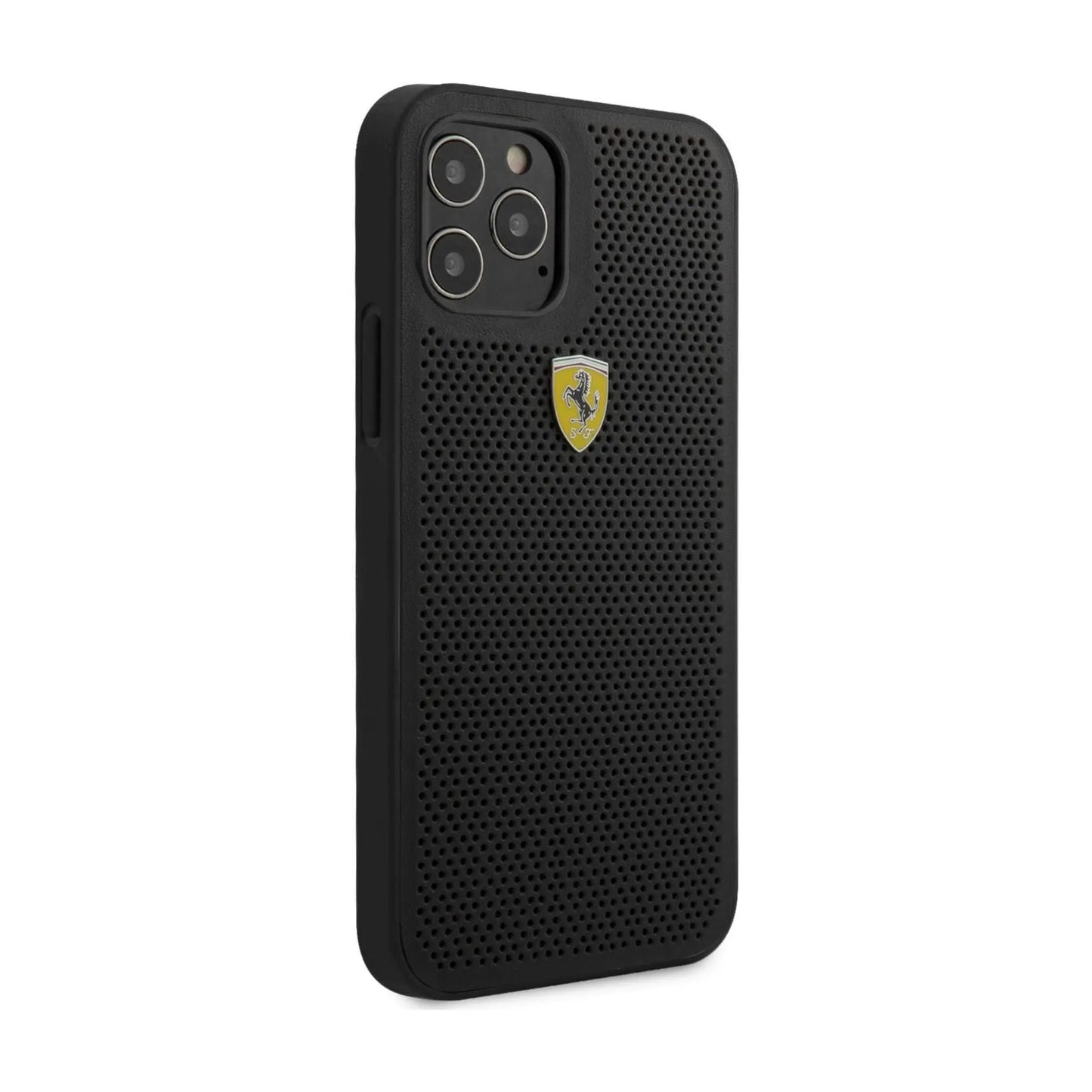 Ferrari FESPEHCP12MBK On Track Perforated Case, Transparent – iPhone 12 Pro