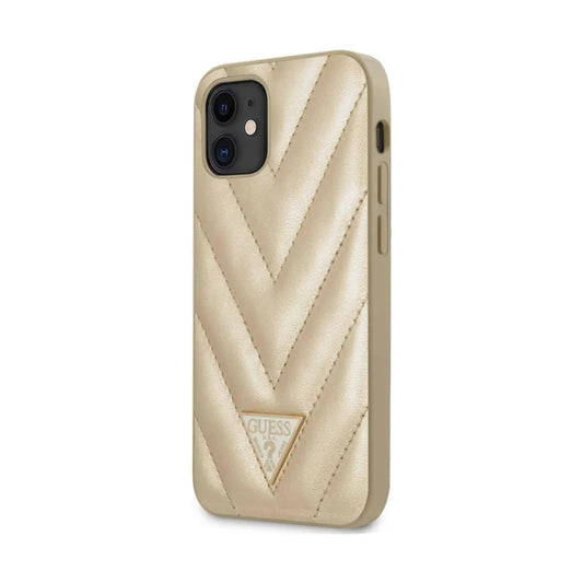 Guess Hülle V-Quilted Collection Gold - iPhone 12 Mini