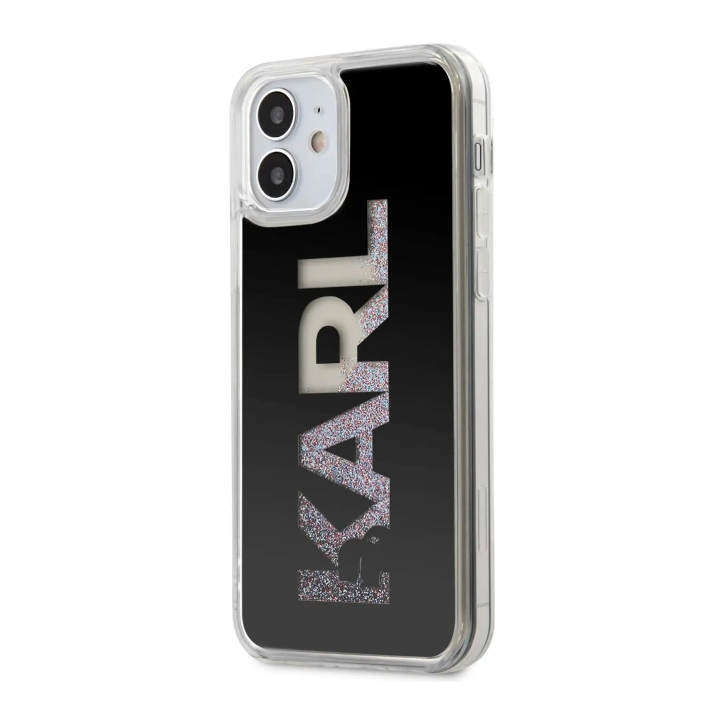 Karl Lagerfeld Liquid Glitter Case, Schwarz - iPhone 12 Mini