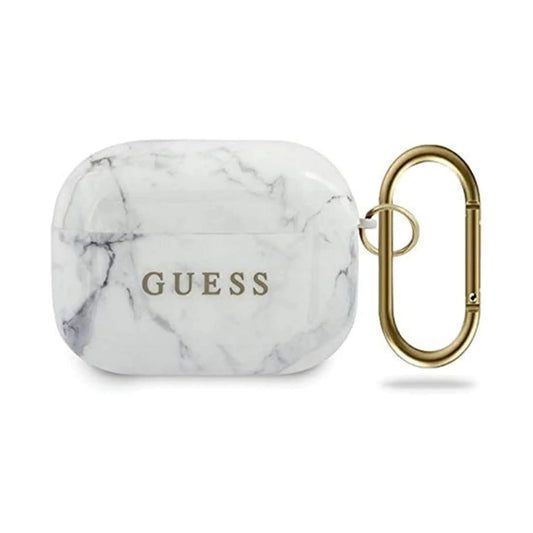Guess AirPods Pro Hülle Marble Collection Weiß