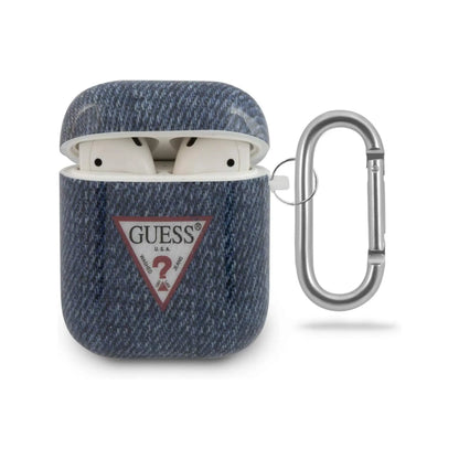 Guess GUACA2TPUJULDB AirPods Hülle Jeans Kollektion Marineblau Dunkelblau