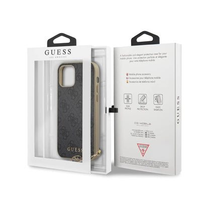 Guess Hülle 4G Charms Collection Grau - iPhone 12 / 12 Pro
