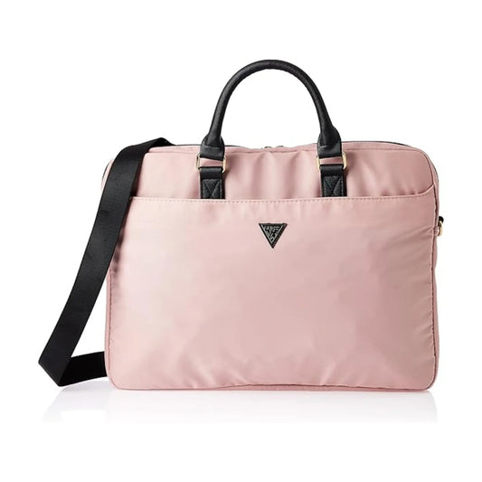Guess GUCB15NTMLLP Laptoptasche Nylon Triangle Logo Pink - 16 Zoll
