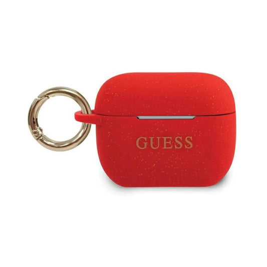 Guess AirPods Pro Hülle GUACAPSILGLRE, Rot – Silikon Glitter