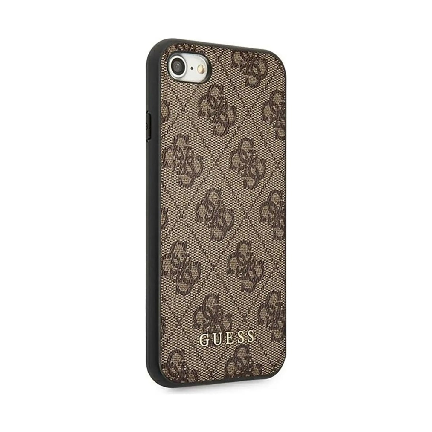 Guess Hülle 4G Metal Gold Logo Braun - iPhone SE 2022 / SE 2020 / 8 / 7