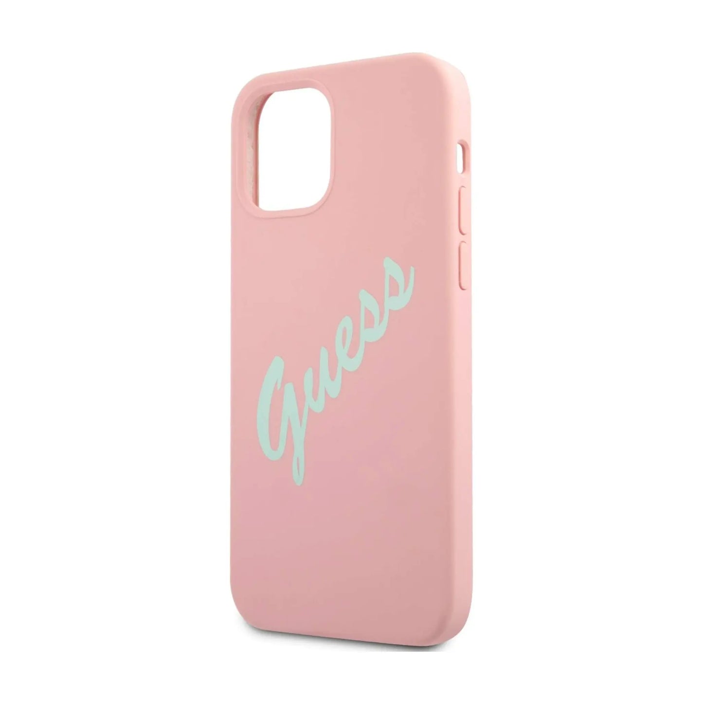 Guess GUHCP12LLSVSPG Hülle Silicone Vintage Grün Pink - iPhone 12 Pro Max