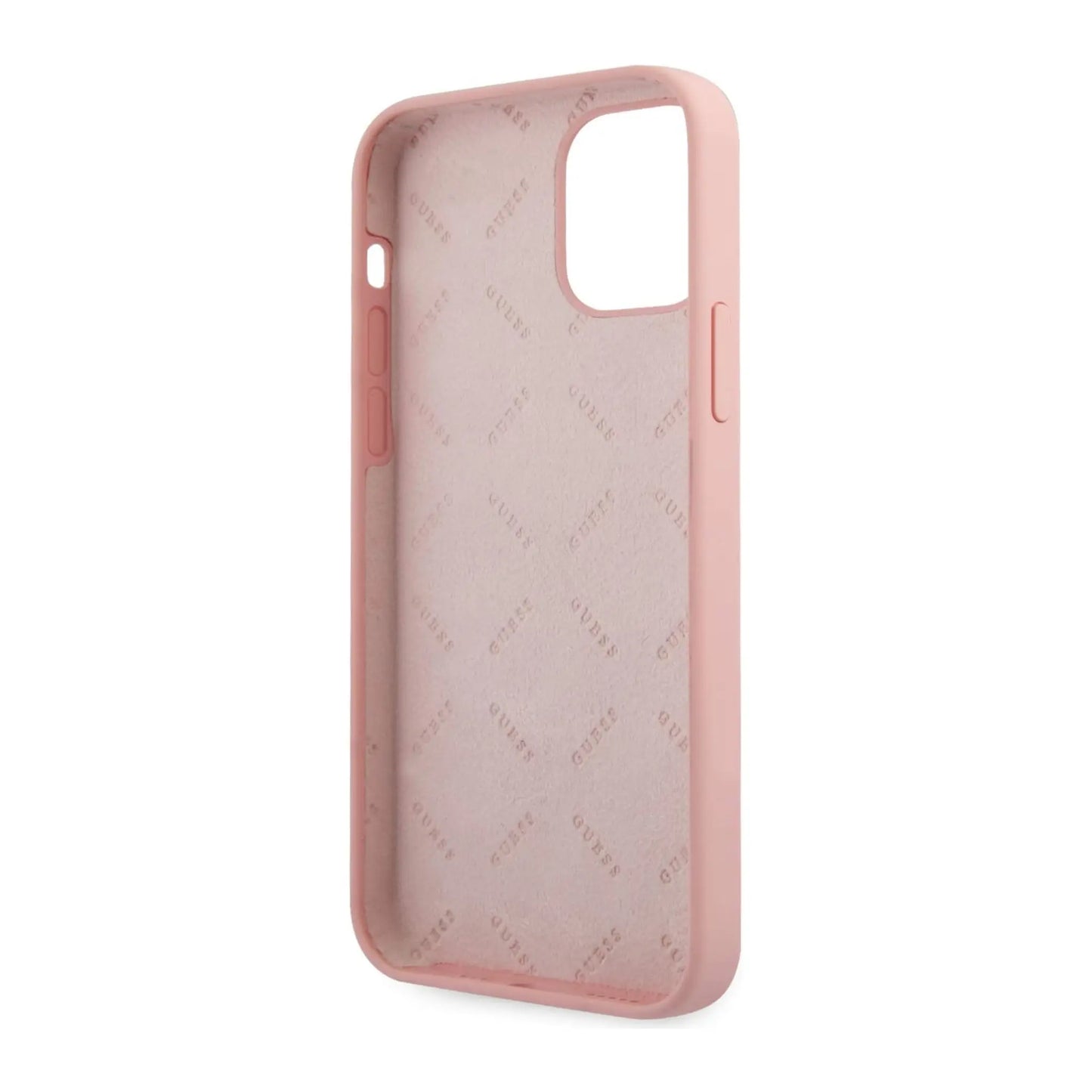 Guess GUHCP12LLSVSPG Hülle Silicone Vintage Grün Pink - iPhone 12 Pro Max