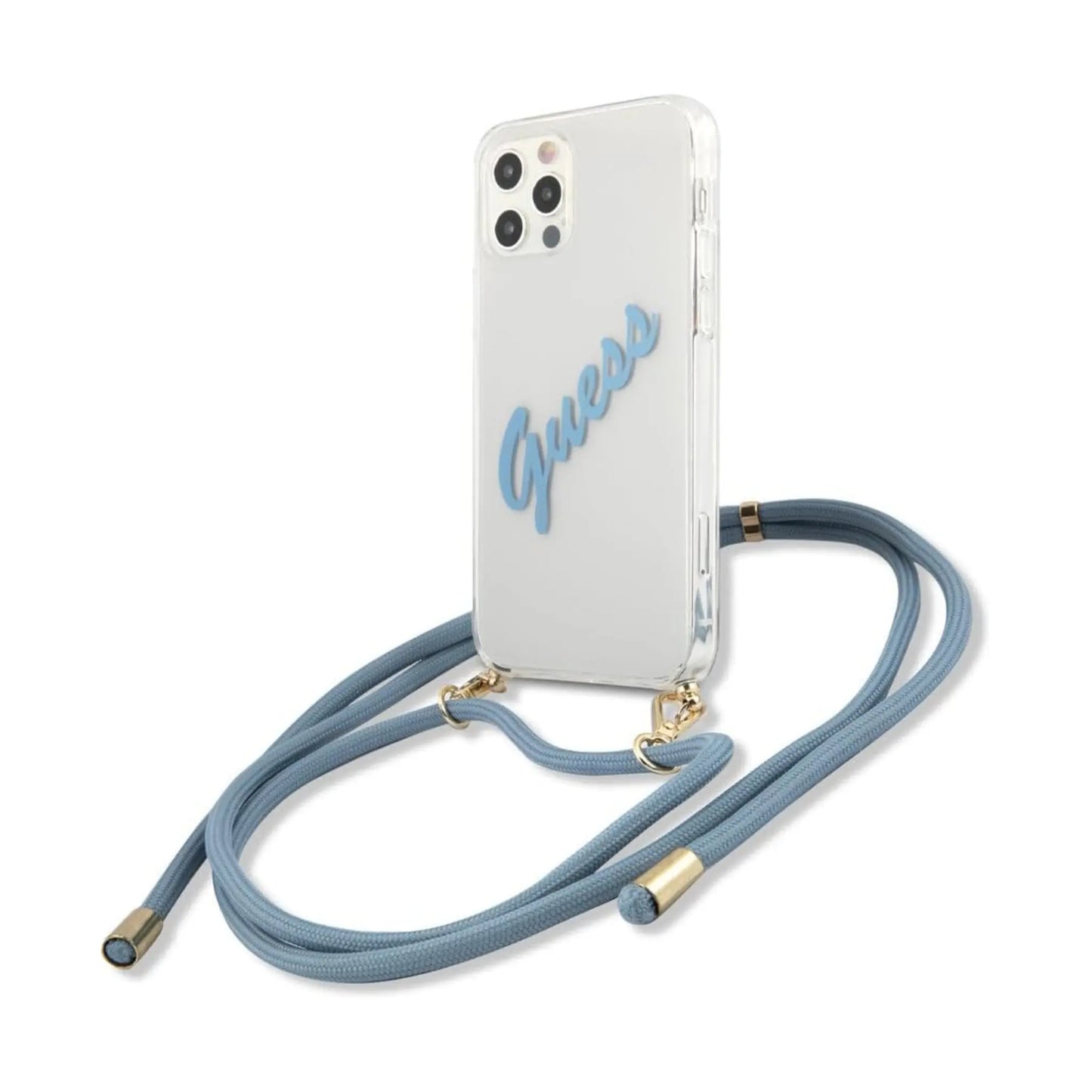 Guess Script Vintage Hardcase, Blau - iPhone 12 Pro Max