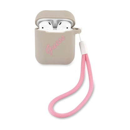 Guess Vintage Silikon Case, Grau Rosa - AirPods
