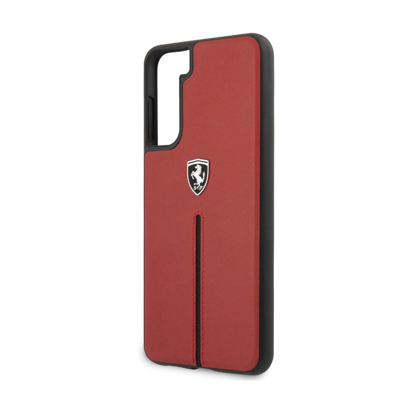 Ferrari FEOSIHCS21SRE Off Track Leder-Nylon Case, Rot – Galaxy S21