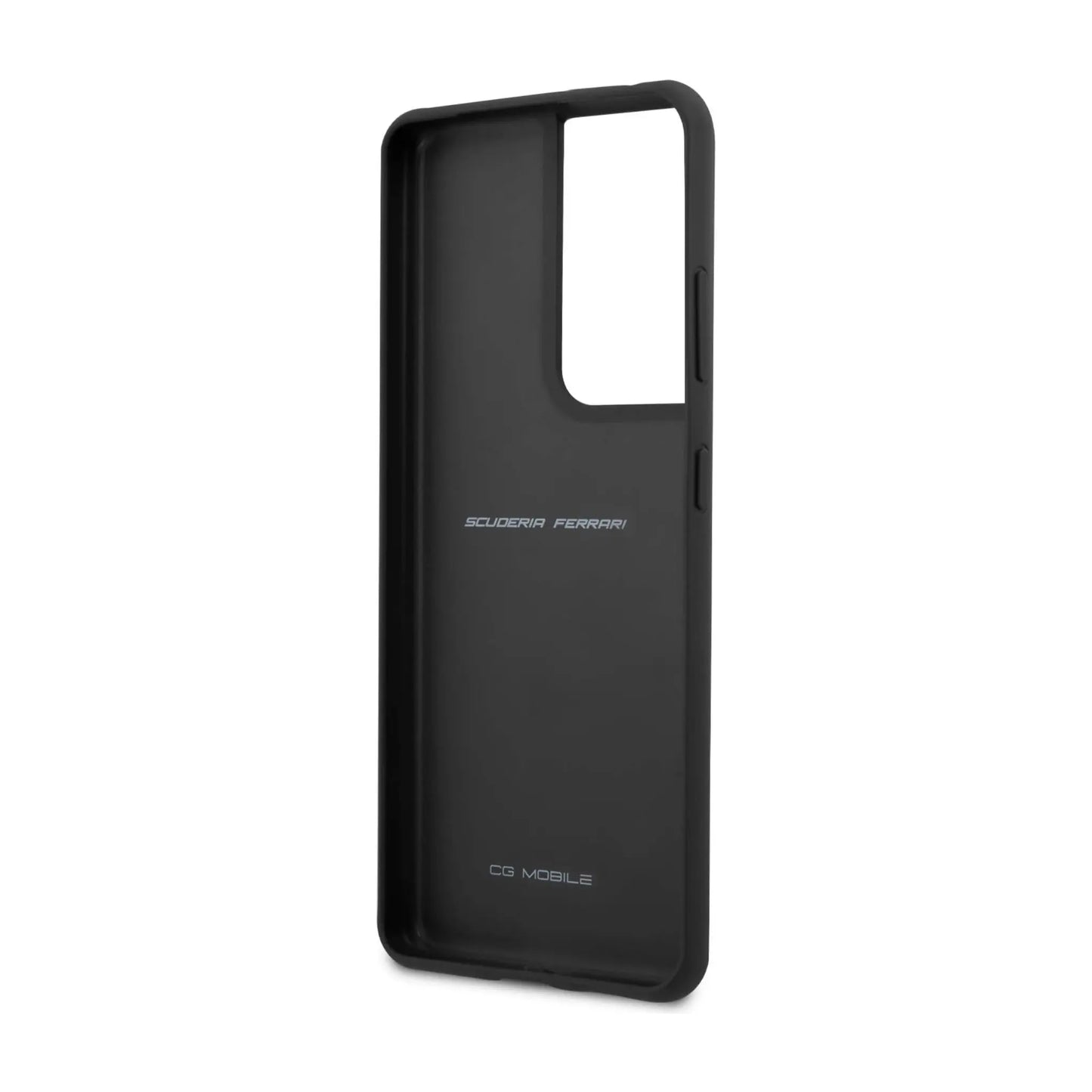Ferrari FEOSIHCS21LRE Off Track Leder-Nylon Case, Rot – Galaxy S21 Ultra