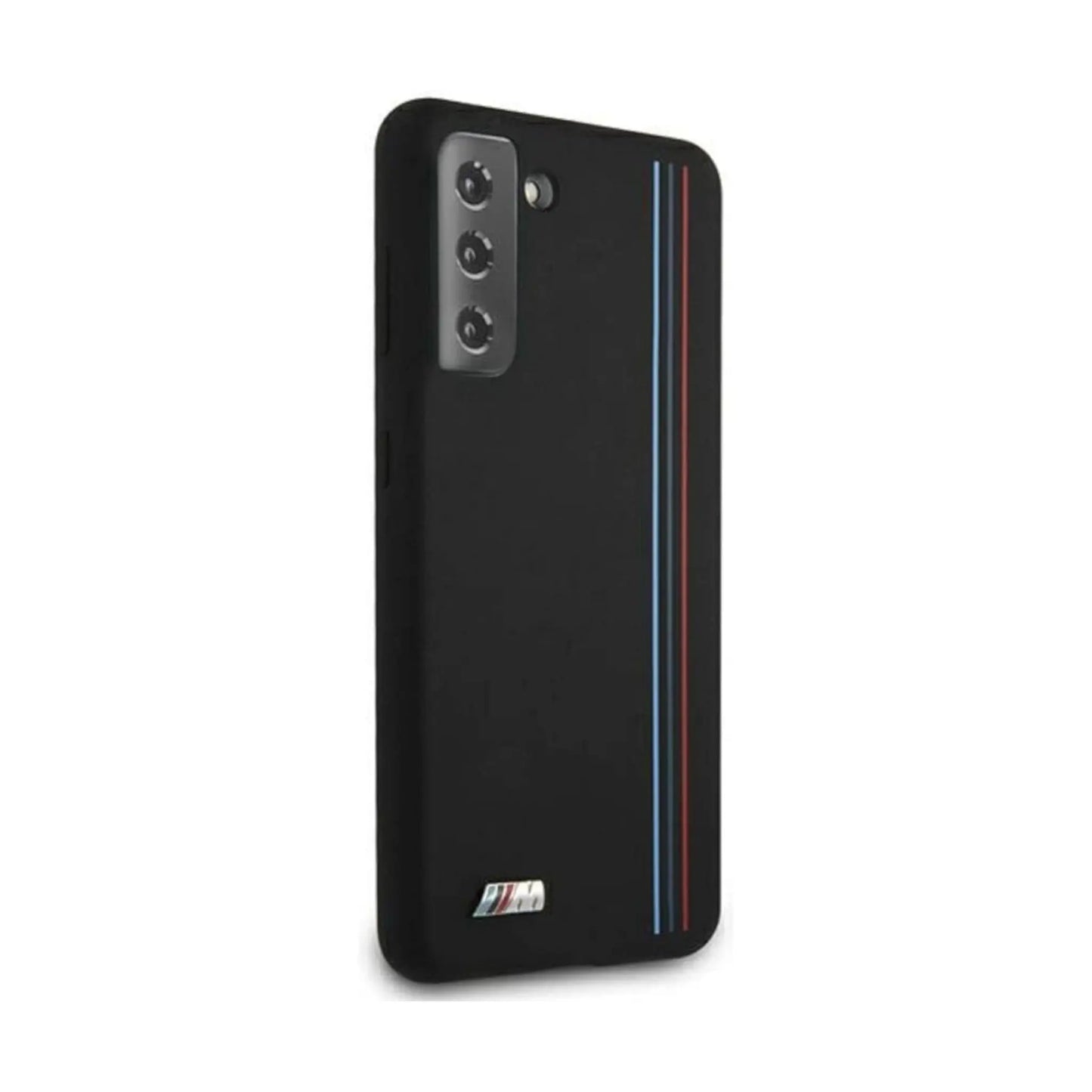 BMW Hülle BMHCS21MSIVTBK Silikon M Collection Stripes Schwarz – Galaxy S21+