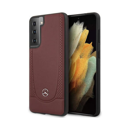Mercedes Urban Line Leder Case, Rot - Samsung Galaxy S21 Plus