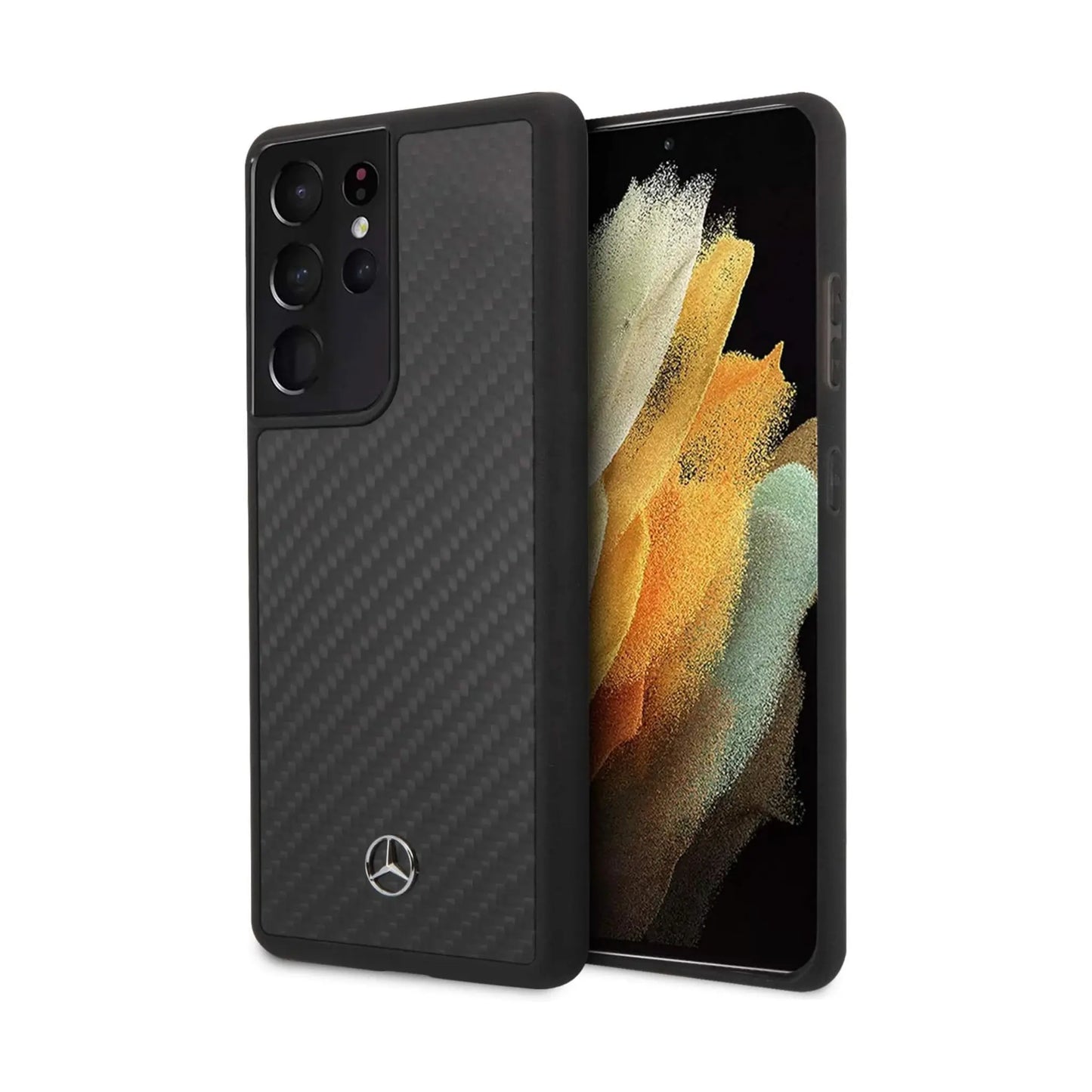 Mercedes Carbon Hardcase Dynamic Line, Schwarz - Samsung Galaxy S21 Ultra