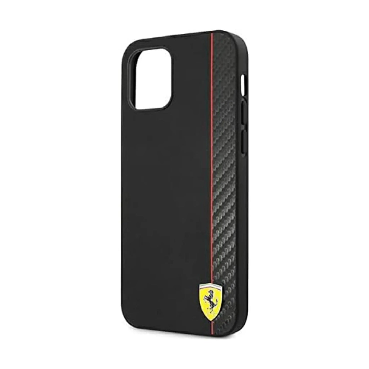 Ferrari FESAXHCP12SBK On Track Carbon Stripe Case, Schwarz – iPhone 12 mini