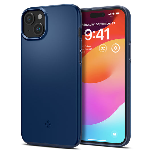 Spigen Thin Fit, navy blue - iPhone 15