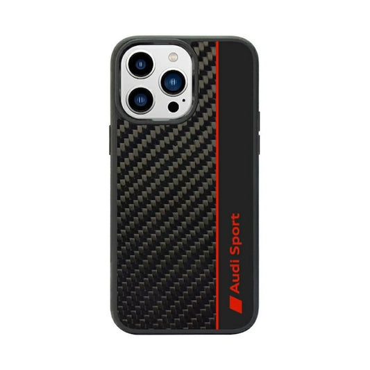 Audi Carbonfaserstreifen Case, Schwarz - iPhone 14 Pro Max